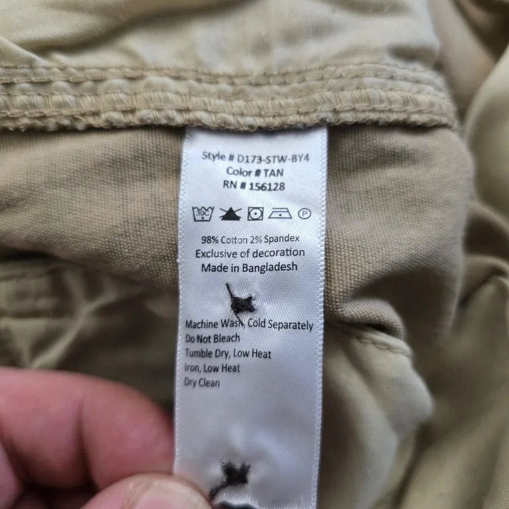 C&C California Floral Shorts Men 34 Tan Tropical Stretch Drawstring Pocket